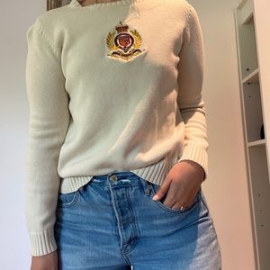 Ralph Lauren Cream Crew Neck Sweater